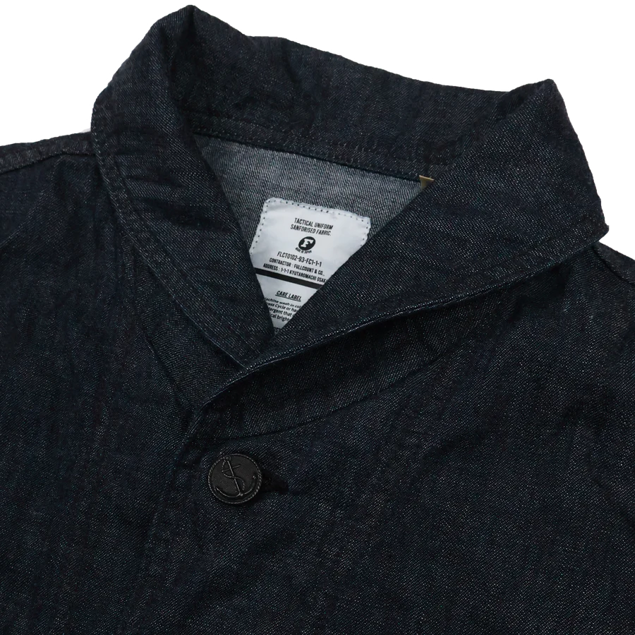 Fullcount】2052-1 USN Shawl Collar Denim Coverall – Blue Beach Denim