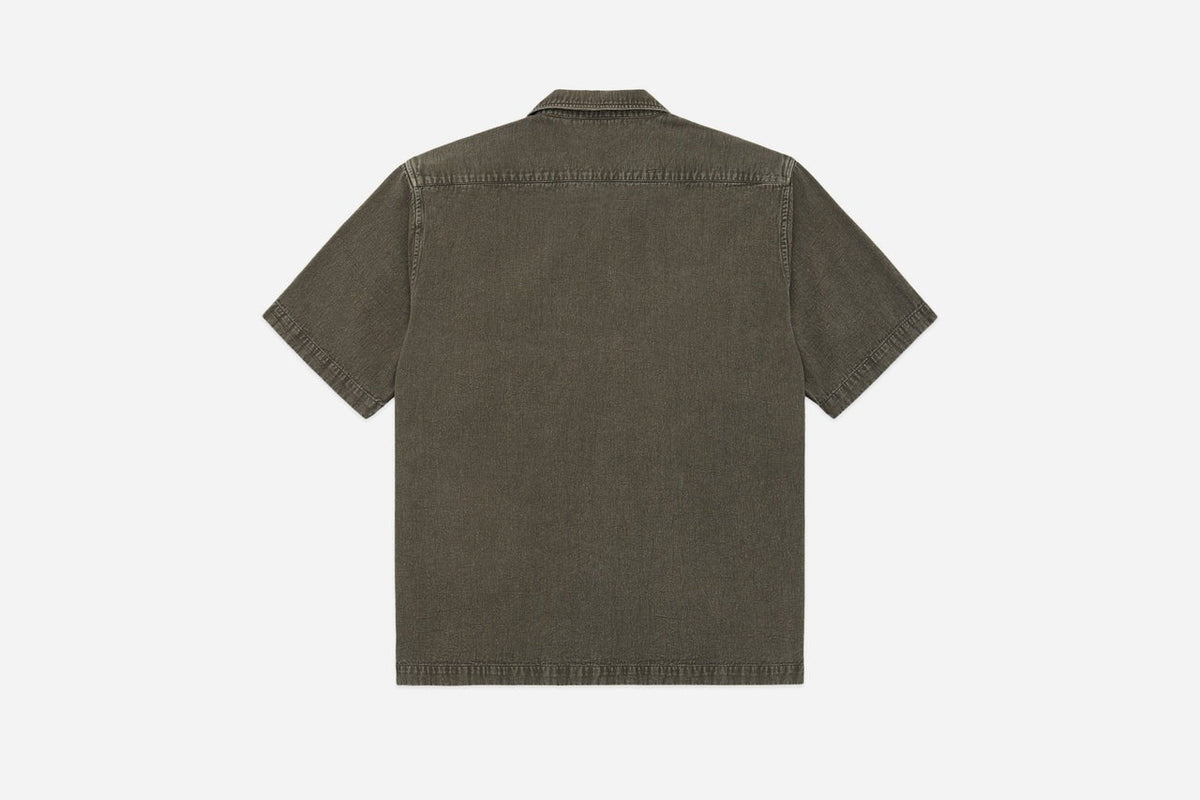 3sixteen】Short Sleeve Workshirt Umber Stonewash – Blue Beach Denim