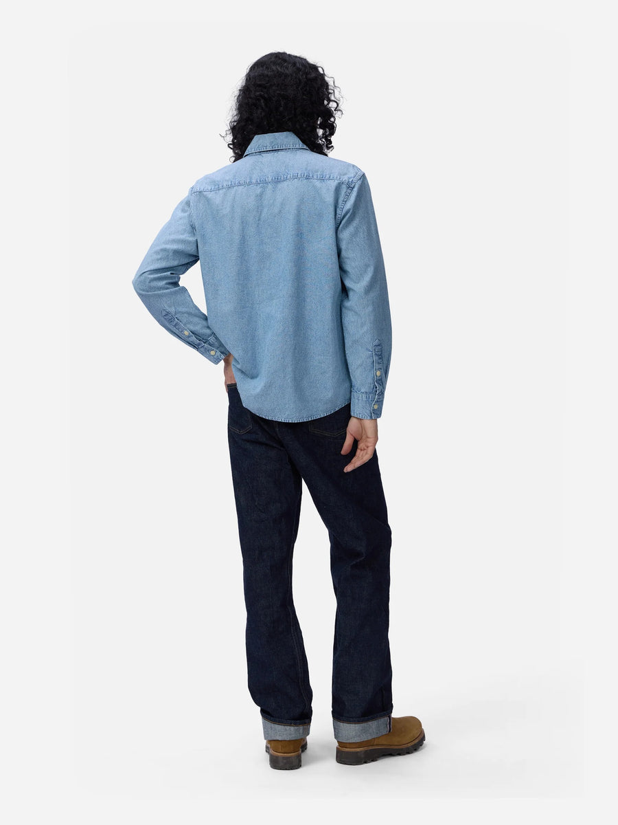 3sixteen】Utility Chambray Shirt Washed Indigo – Blue Beach Denim