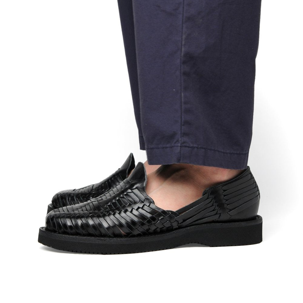 ãYuketenãAlejandro Black Huarache Sandals â Blue Beach Denim