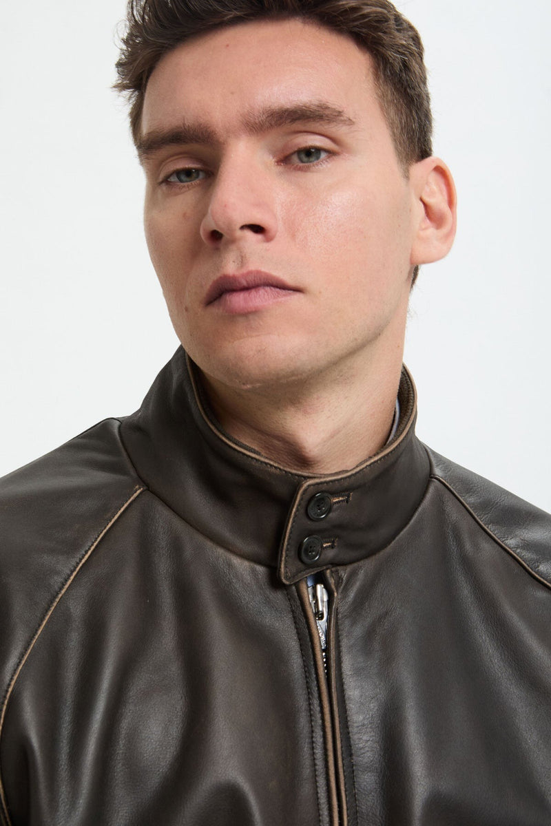 Baracuta】G9 Leather Faded Black – Blue Beach Denim