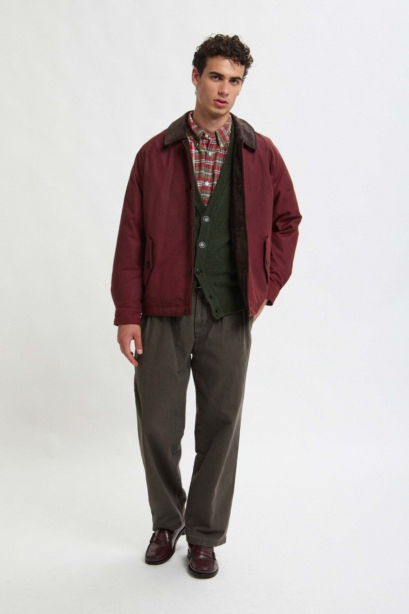 BARACUTAカバーオールジャケット Baracuta - Perforated Suede Blouson Jacket - Brown Baracuta