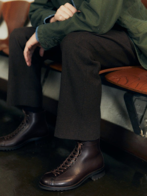 Brother Bridge】Henry Boxing Boots Loano Burgundy Bull