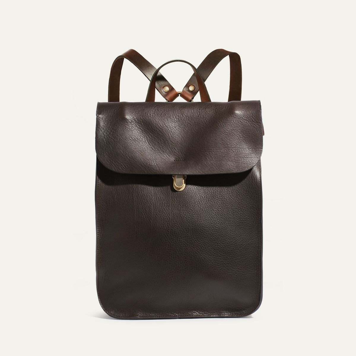 bubilian leather backpack_choco Travel Backpack Laptop & Office Bag with Flap Closure, Stylish & Functional Classy Leather Bags Featuring padded compartments to protect your tablet and laptop Turquoise Chocolate BackPack