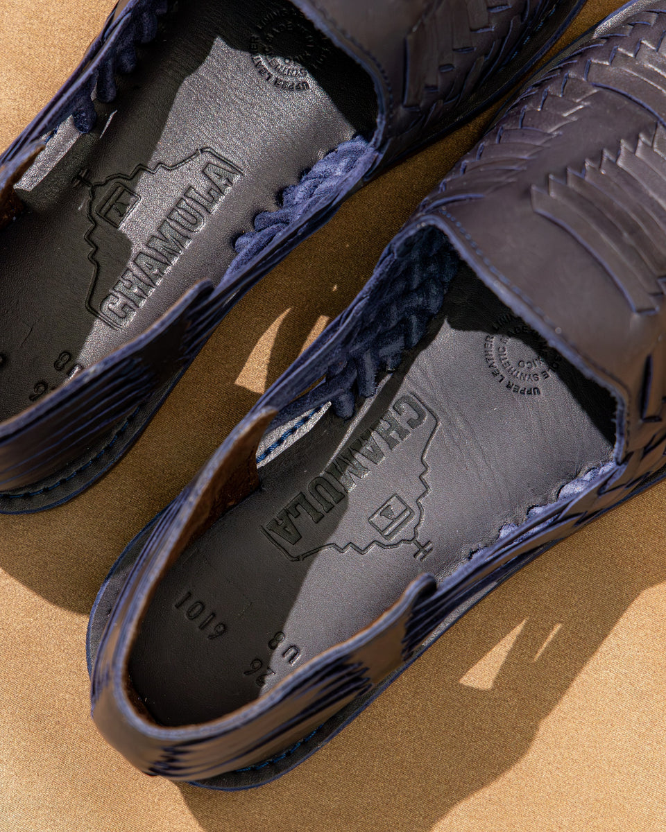 CHAMULA CANCUN Multi レザーサンダル 牛革 U8 26 CHAMULA】Cancun Navy Sandals – Blue Beach Denim