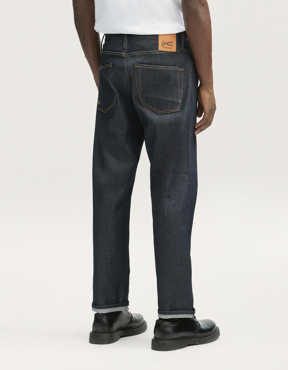 DENHAM】Dagger Tech Selvedge Virgin Relaxed Straight Jeans – Blue