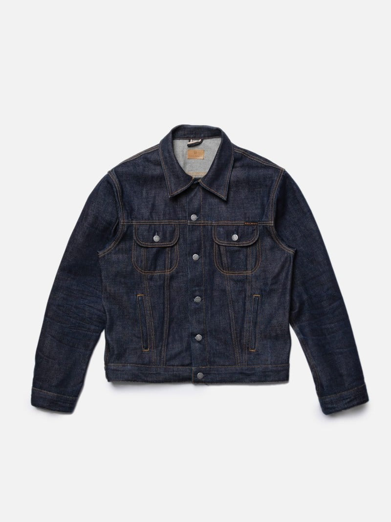 archive nudie jeans コーティング デニムジャケット 短丈 M Nudie Jeans】 Danny Ace Selvage Denim Jacket – Blue Beach Denim