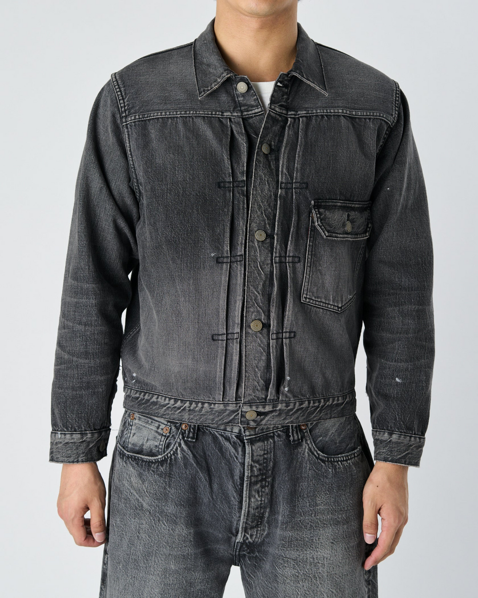 Fullcount】2107BKHW-SP Black Dartford Splatter Washed 13.7oz Type