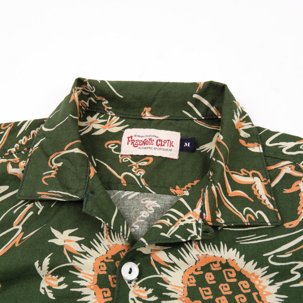 Freenote】Dean Double Pocket Aloha Olive Shirts – Blue Beach Denim