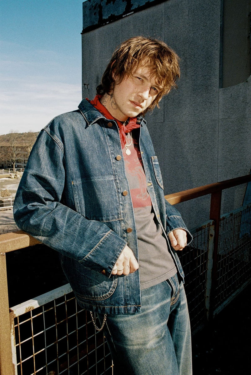 美品 アナクロノーム ヒッコリー ジャケット WASHED DETROIT Howie-Chore-Jacket-Dirt-Wash-