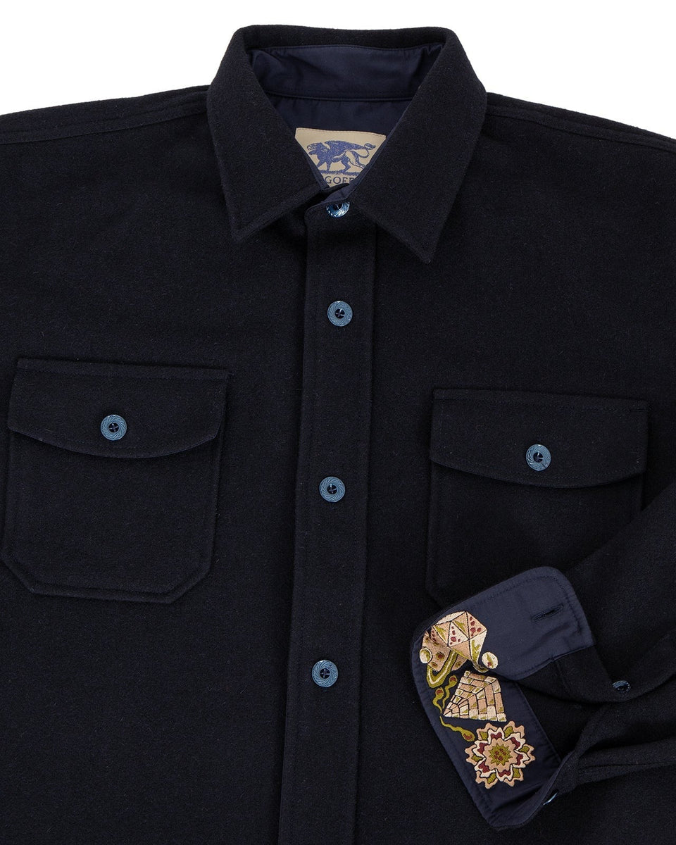 Indigofera】Iconic Shirt Wool Dark Navy – Blue Beach Denim