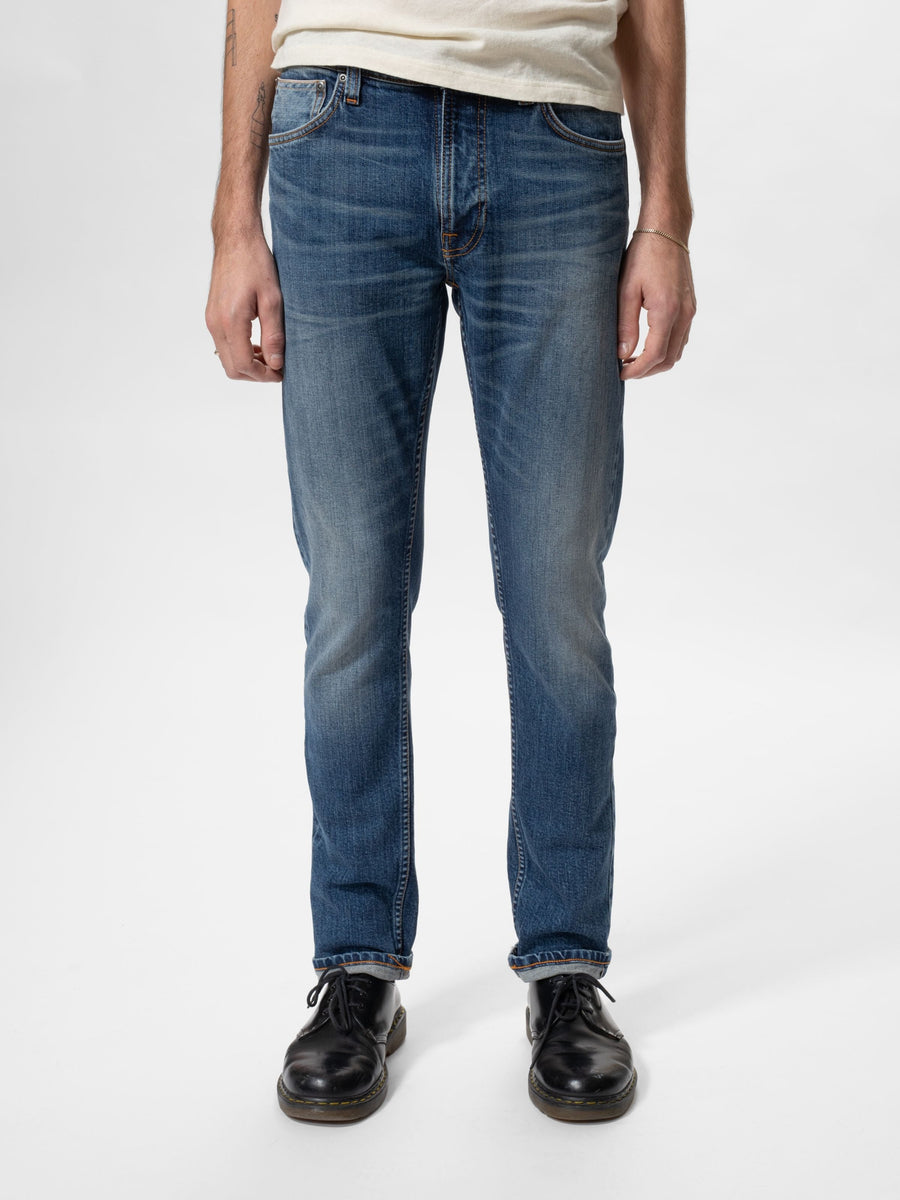 Nudie Jeans】Lean Dean Worn In Selvage – Blue Beach Denim