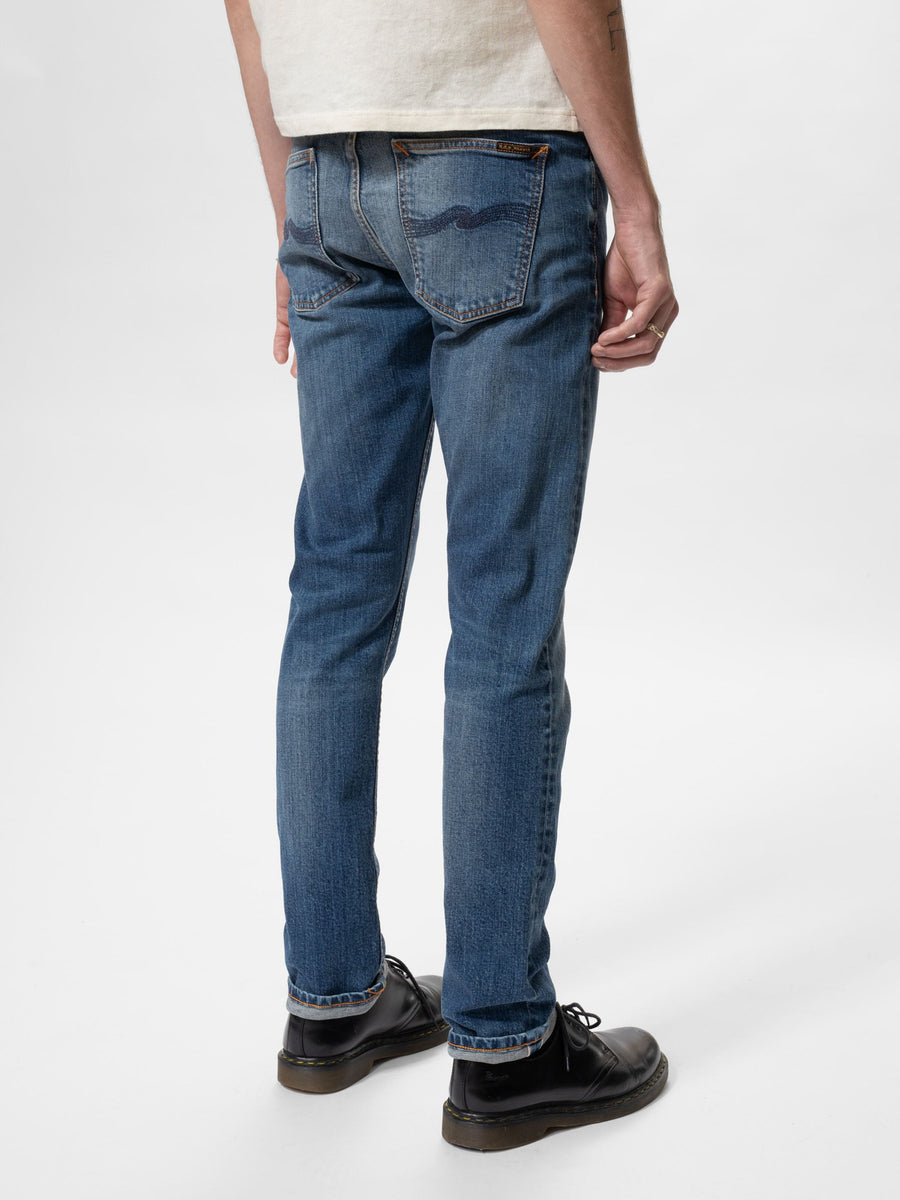 Nudie Jeans】Lean Dean Worn In Selvage – Blue Beach Denim