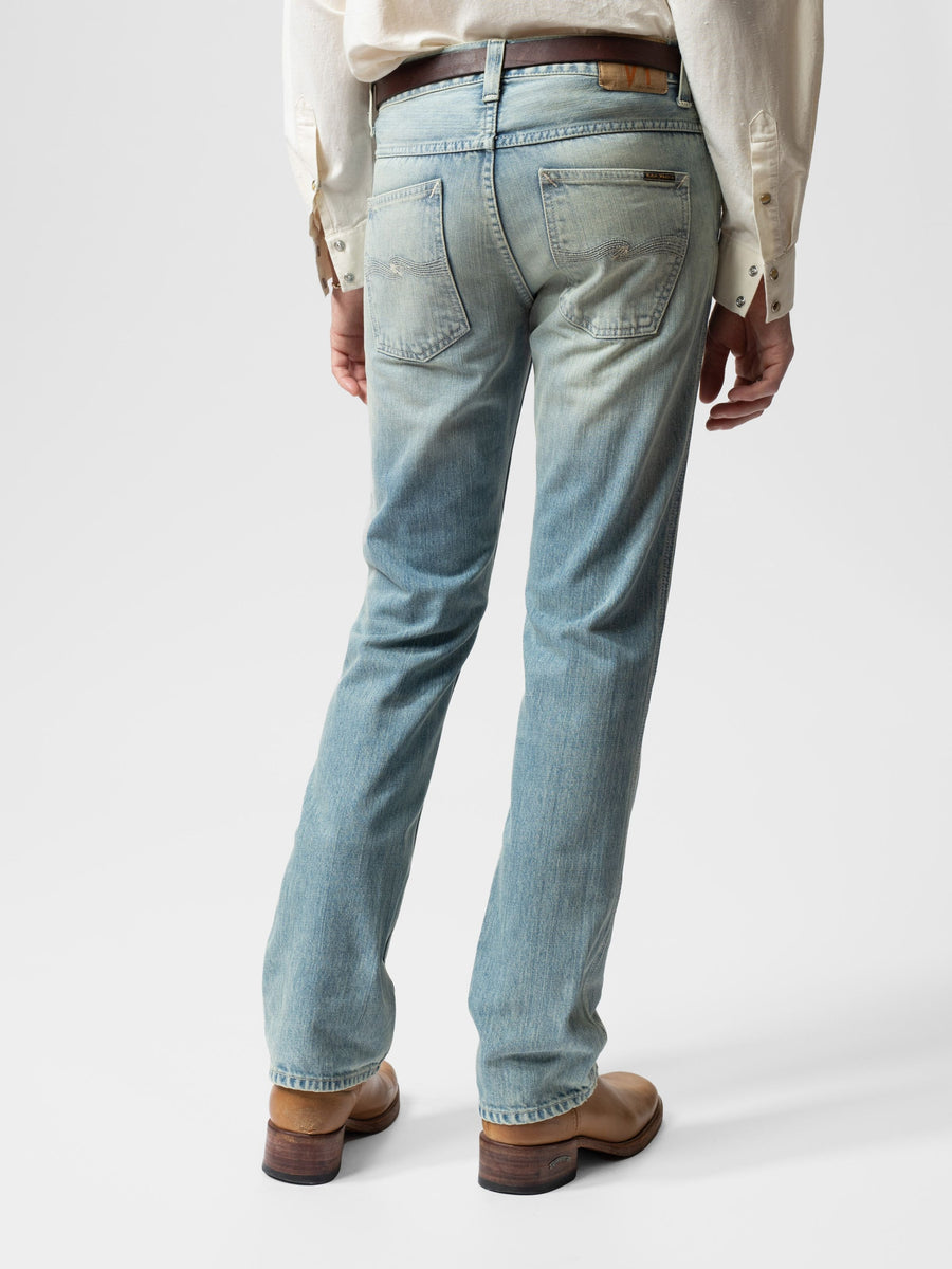 Nudie Jeans】Slim Jim Summer Dirt – Blue Beach Denim