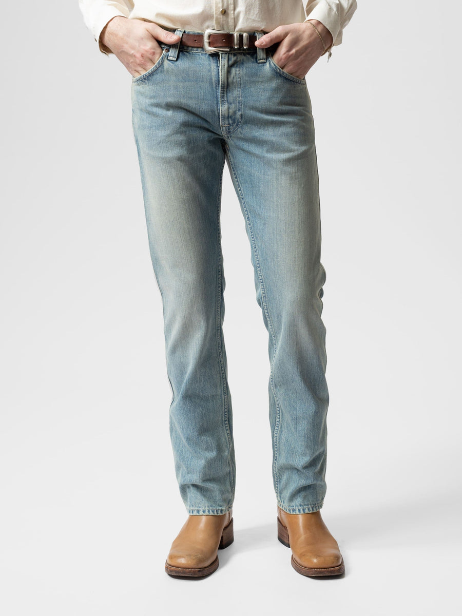 Nudie Jeans】Slim Jim Summer Dirt – Blue Beach Denim