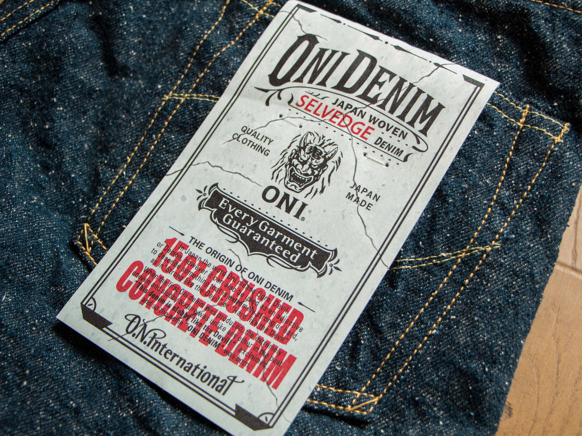 ONI DENIM】 622-CCD Kabuki Selvedge Crushed Concrete Denim 15oz