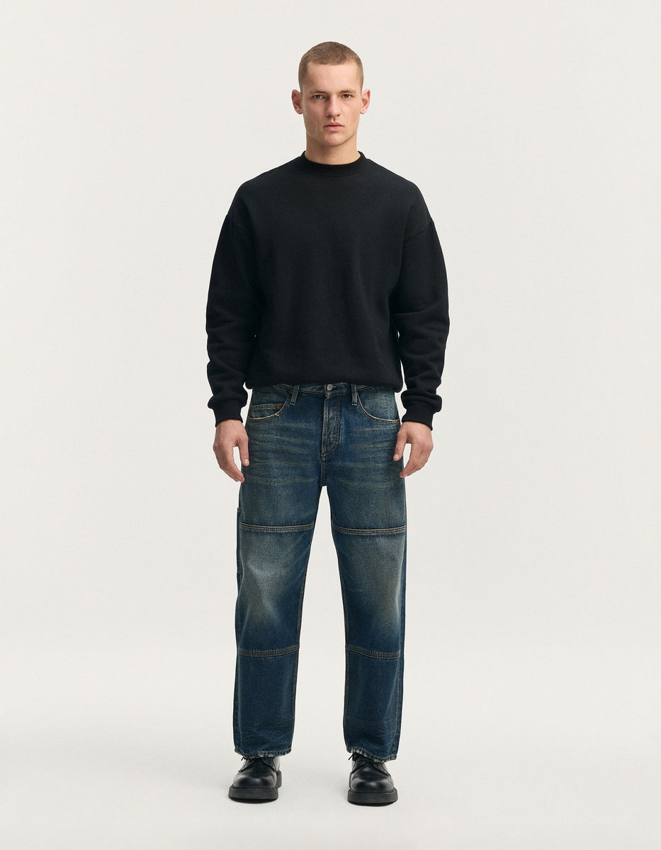 DENHAM】Sasuke Work Nebula Blue Soft – Blue Beach Denim