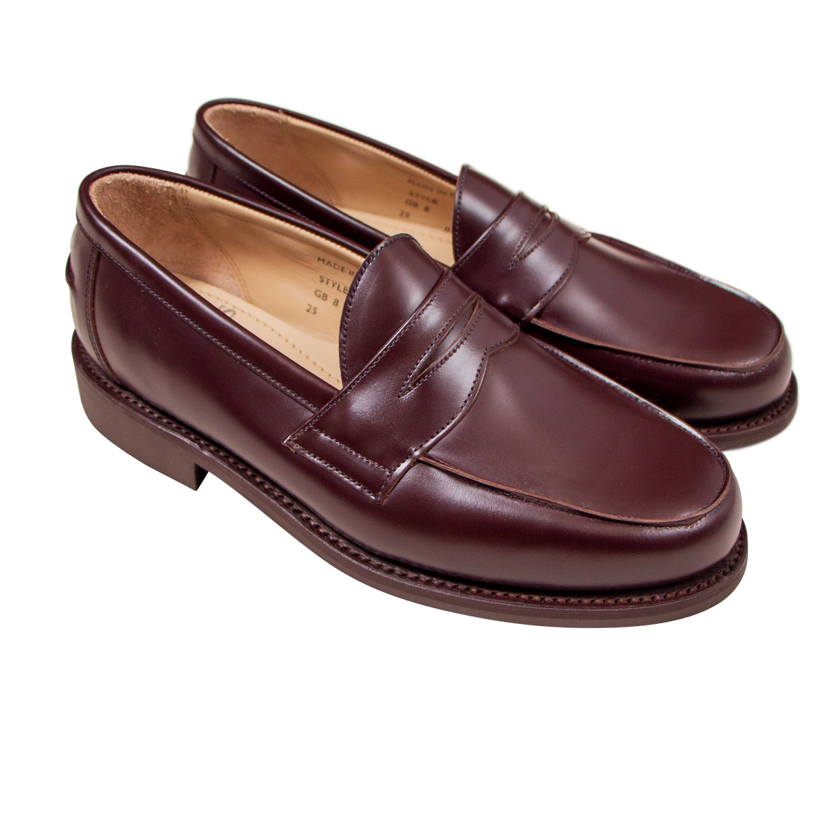 Sanders】Butt Seam Loafer Burgundy 2314R – Blue Beach Denim