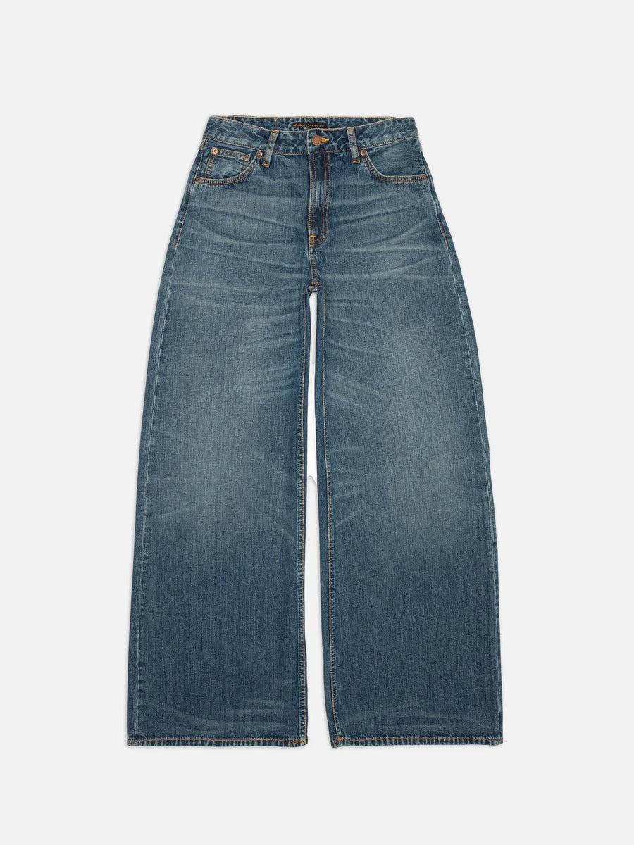 Nudie Jeans】Sonic Sue Orange Painter – Blue Beach Denim