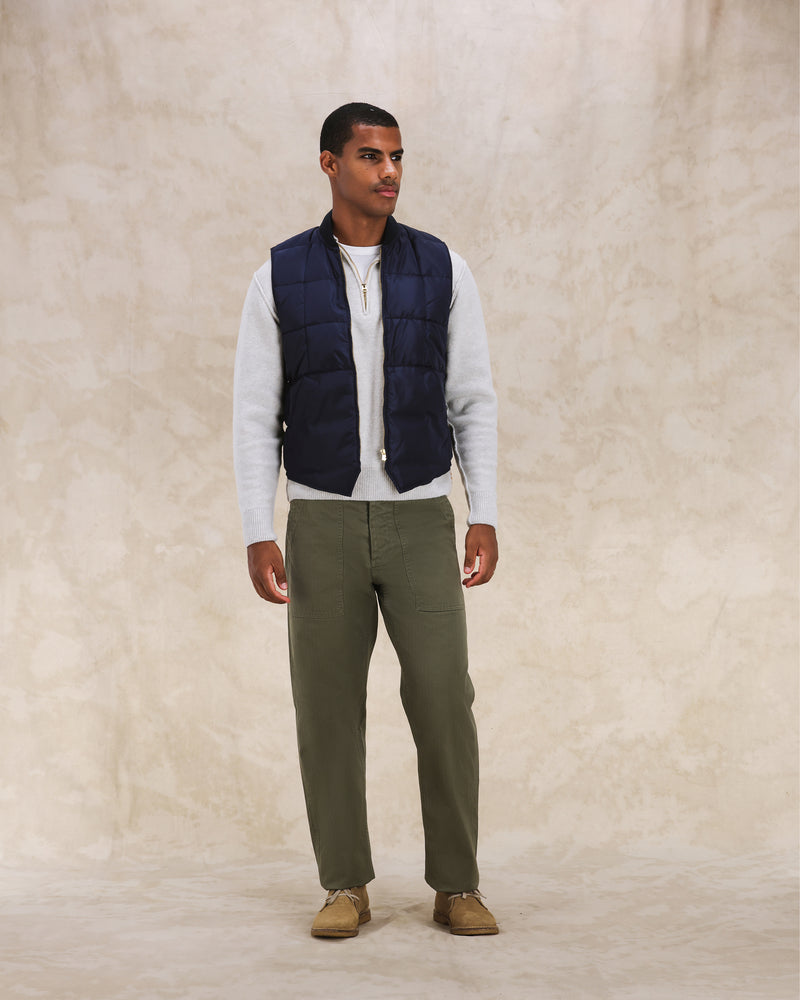 Fortela】Vest1 Nylon Padded Vest BLUE – Blue Beach Denim