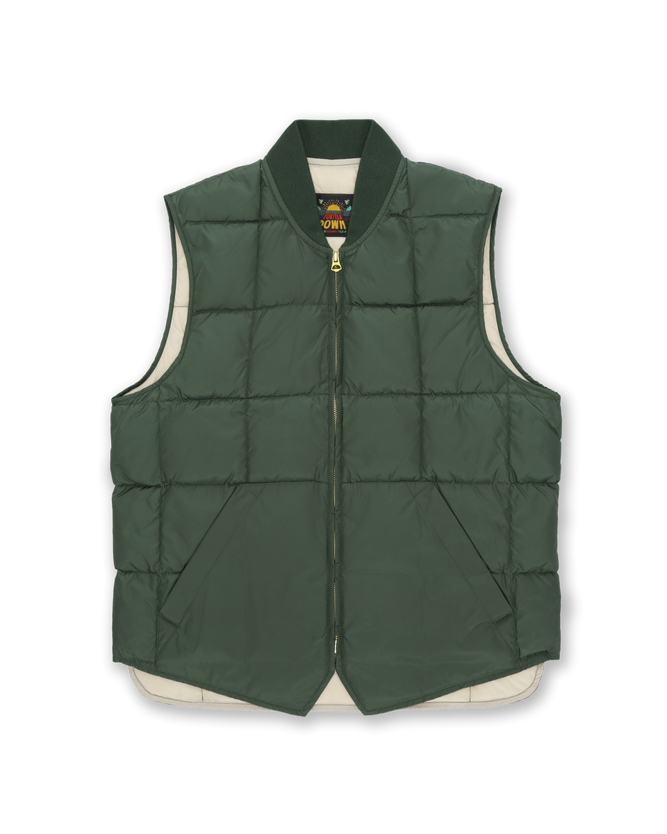 Fortela】Vest1 Nylon Padded Vest GREEN – Blue Beach Denim