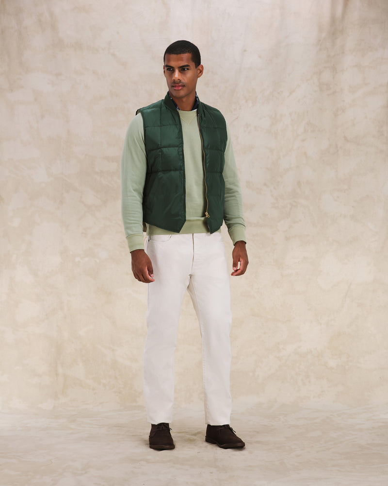 Fortela】Vest1 Nylon Padded Vest GREEN – Blue Beach Denim