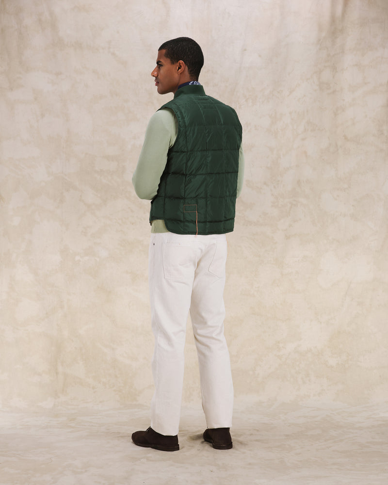 Fortela】Vest1 Nylon Padded Vest GREEN – Blue Beach Denim