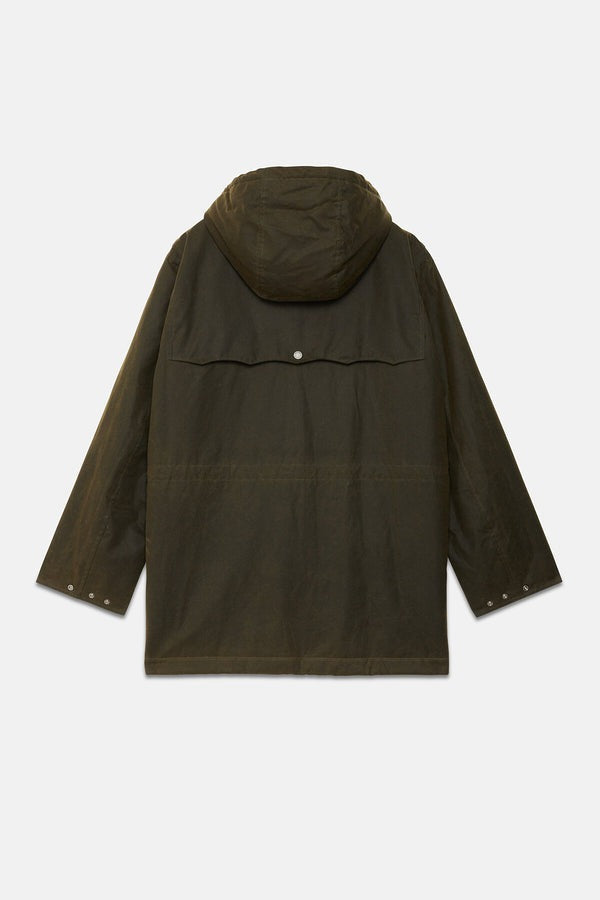 Baracuta】Waxed Duffle Coat Deep Moss – Blue Beach Denim