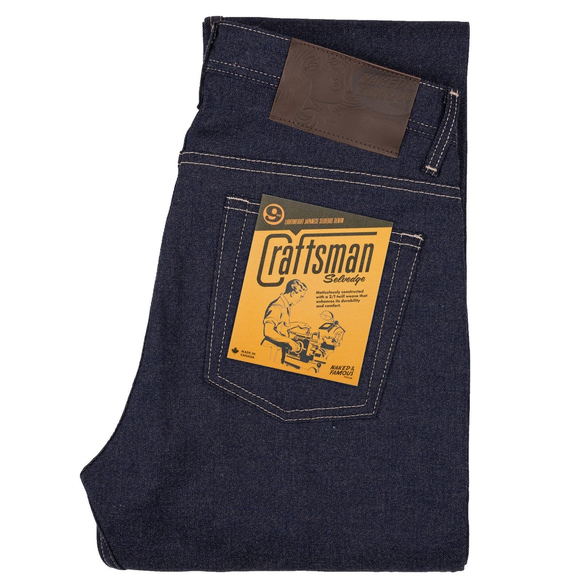 Naked & Famous】Craftsmen Selvedge 9oz Weird Guy Jeans