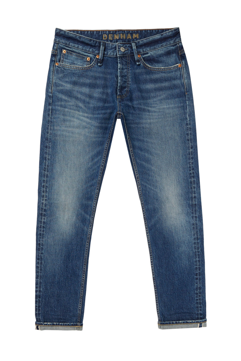 DENHAM RAZOR ADCS Premium Selvedge Medium Blue Slim Fit Straight