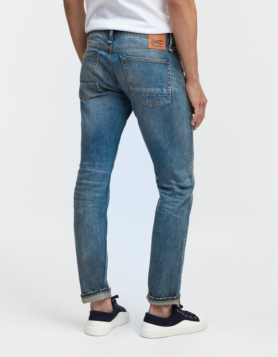 パンツ DENHAM RAZOR W31-L30 DENHAM RAZOR AVCS Premium Selvedge Lightly Brushed Slim Fit
