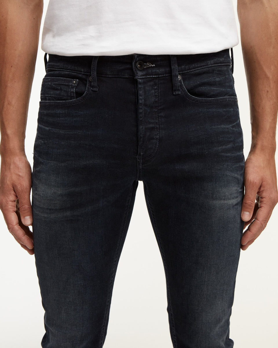 DENHAM】RAZOR FMVBB black and blue washed slim straight jeans