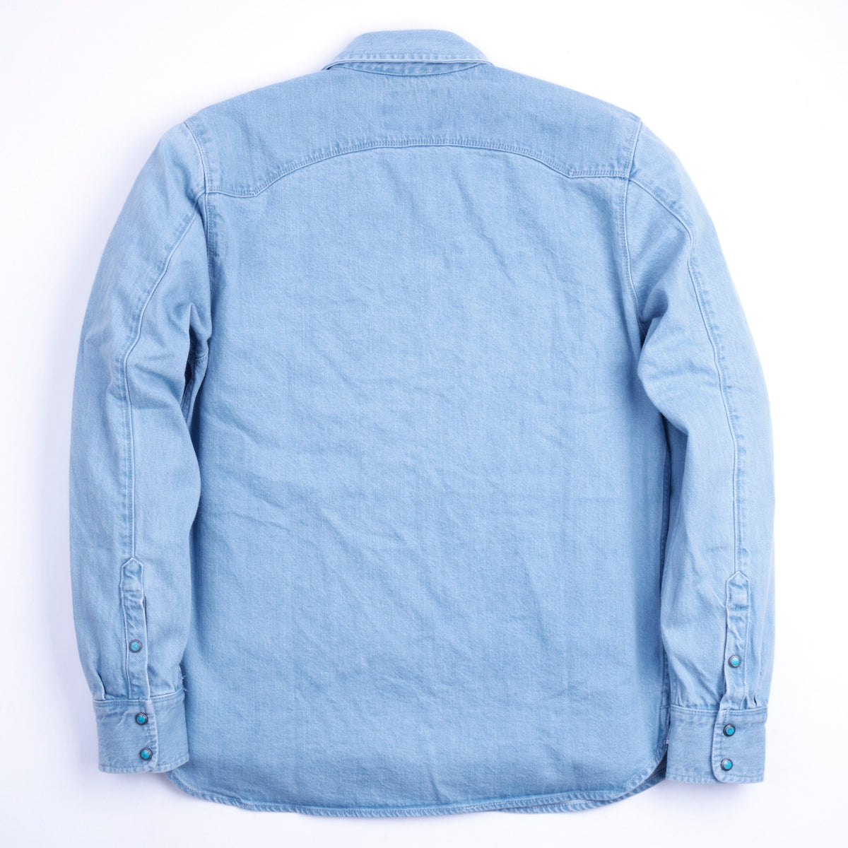 ★人気★【 】★BLEACH BLUE WASHING DENIM SHIR.T★ NEW Topman Bleach Wash Muscle Fit Denim Shirt - Blue