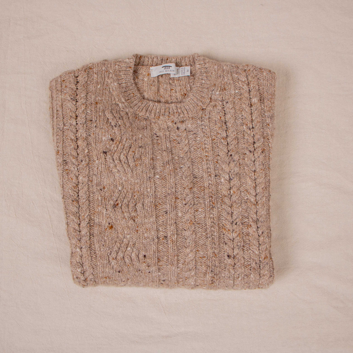 INIS MEAIN アイルランド製　リネン　サマーニット inis-meain-RIDGES-ARAM-A2543-