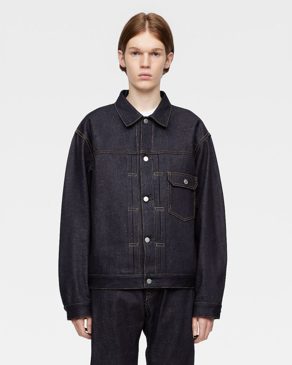 MOMOTARO】#001 STANDARD DENIM JACKET 14.7oz TYPE I – Blue Beach Denim