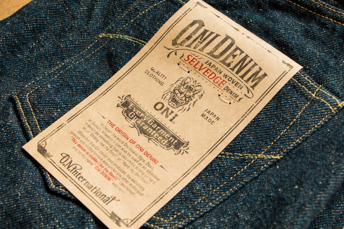 ONI DENIM】622ZR-KAB Secret Denim Beige Weft 20oz Relaxed