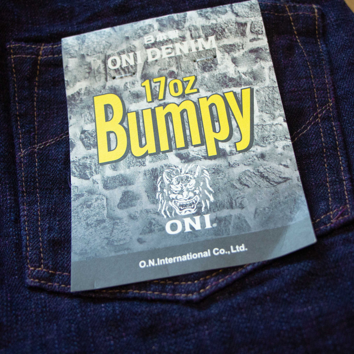 ONI DENIM】277-Bumpy Murasaki Overdyed 17oz Just Right Straight