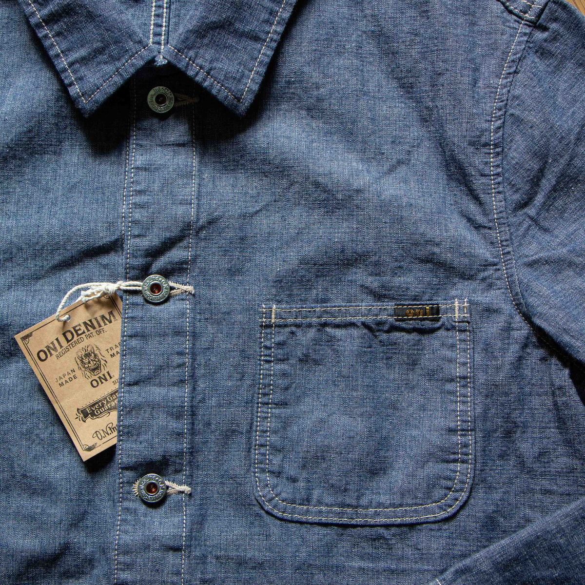 ULTERIOR CHAMBRAY GABARDINE COVERALL【美品】 ULTERIOR CHAMBRAY GABARDINE COVERALL