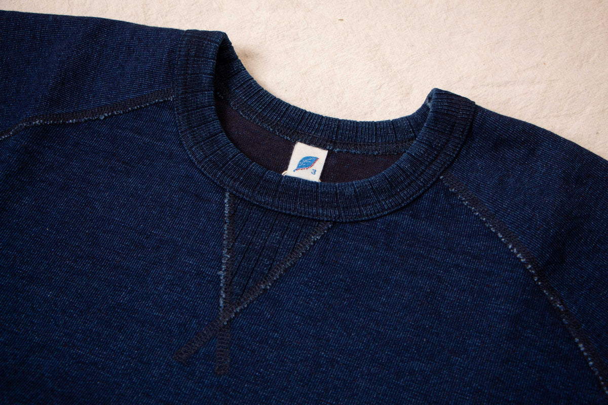Pure Blue Japan】5413-ID 11ozRaglan Sweatshirt - Indigo – Blue