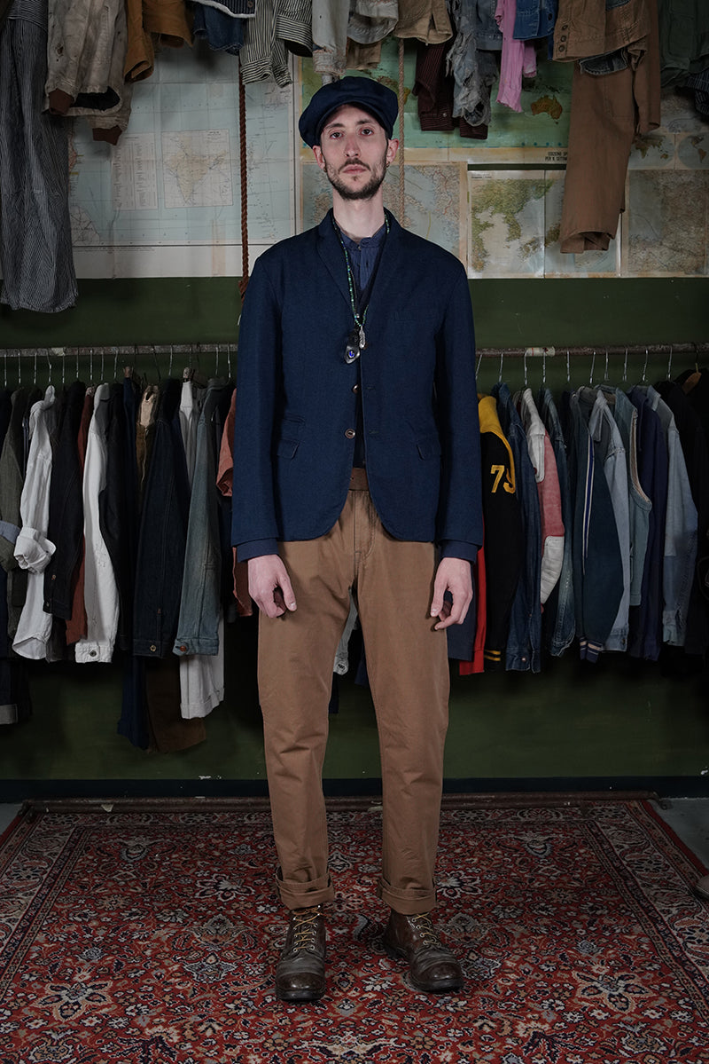 Scarti-Lab】710 SM407 Cotton Linen Blend Suit Jacket Indigo – Blue