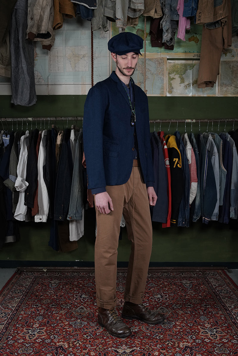 Scarti-Lab】710 SM407 Cotton Linen Blend Suit Jacket Indigo – Blue