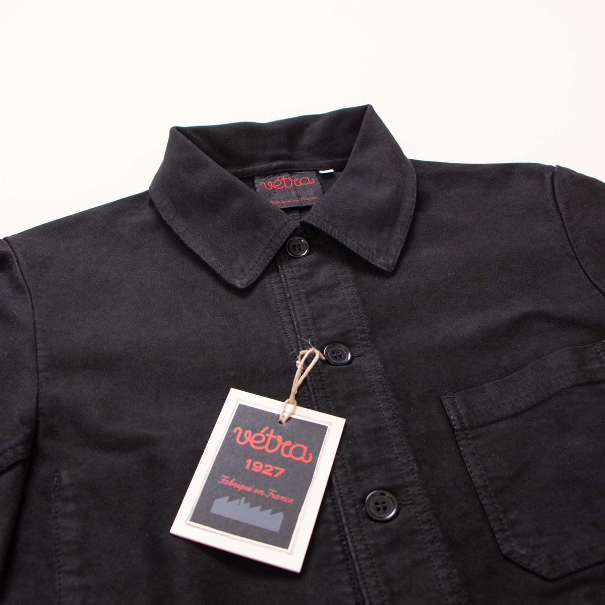 VETRA モールスキンジャケット　ブラックタグ Vetra】French Chore Jacket French Moleskin Black – Blue Beach Denim