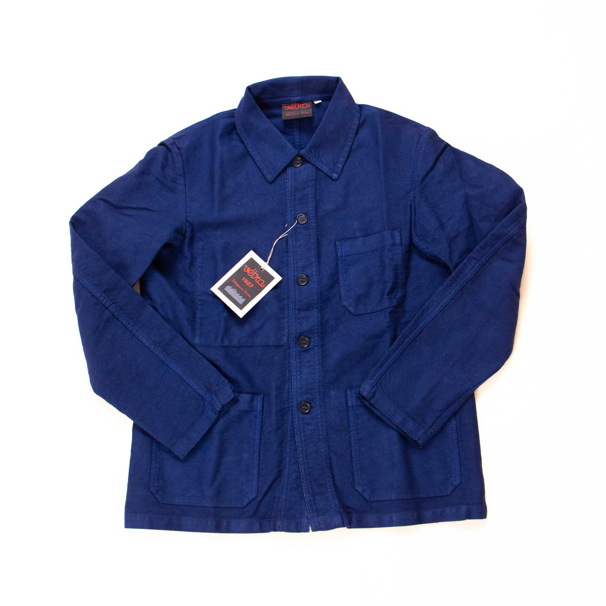 Vetra】French Workwear Jacket 3M#5 Moleskin Hydrone – Blue Beach Denim