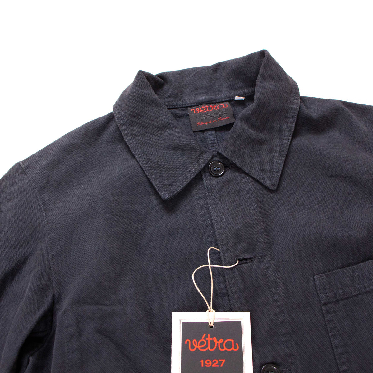 Vetra】French Chore Jacket Brushed Canvas Graphite – Blue Beach Denim