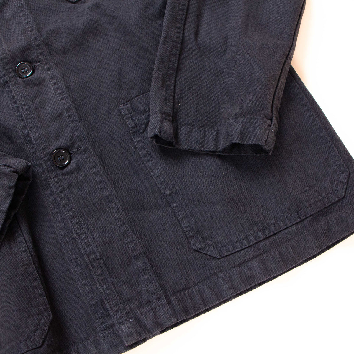 Vetra】French Chore Jacket Brushed Canvas Graphite – Blue Beach Denim