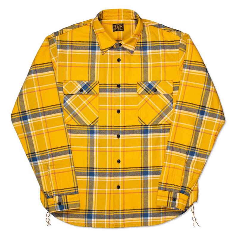 Benzak Denim Developer】BWS-01 Yellow Blue Heavy Check Flannel