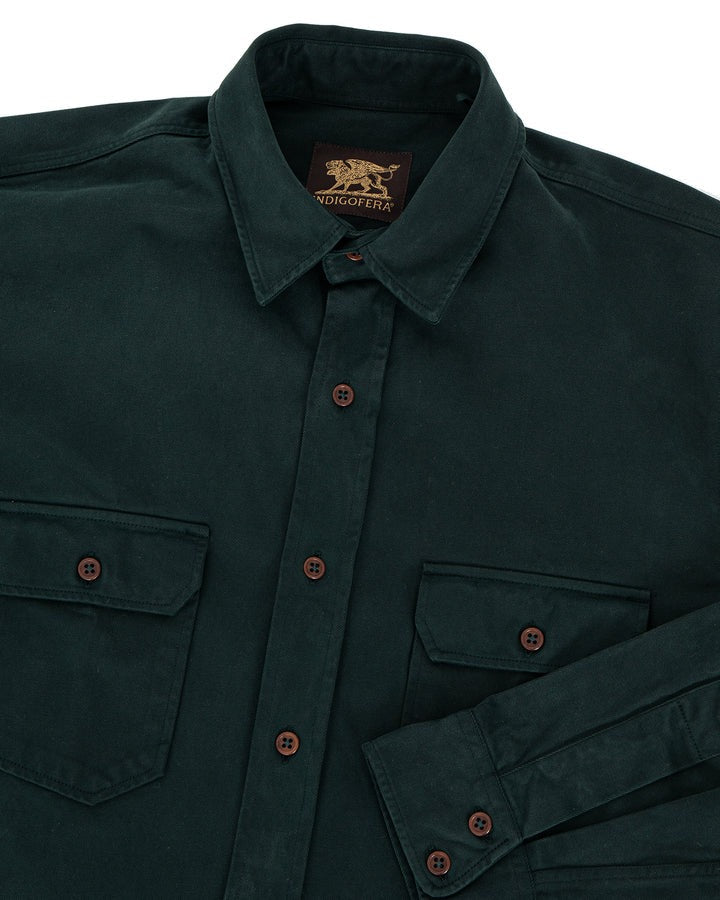 IndigoferaAlamo Twill Shirt Phthalo Green  Blue Beach Denim