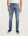 【DENHAM】RAZOR FMLCS Slim Jeans / Coolmax®快乾排汗 極淺灰藍色 微破壞刷色 合身小直筒牛仔褲