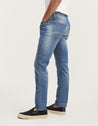 【DENHAM】RAZOR FMLCS Slim Jeans / Coolmax®快乾排汗 極淺灰藍色 微破壞刷色 合身小直筒牛仔褲