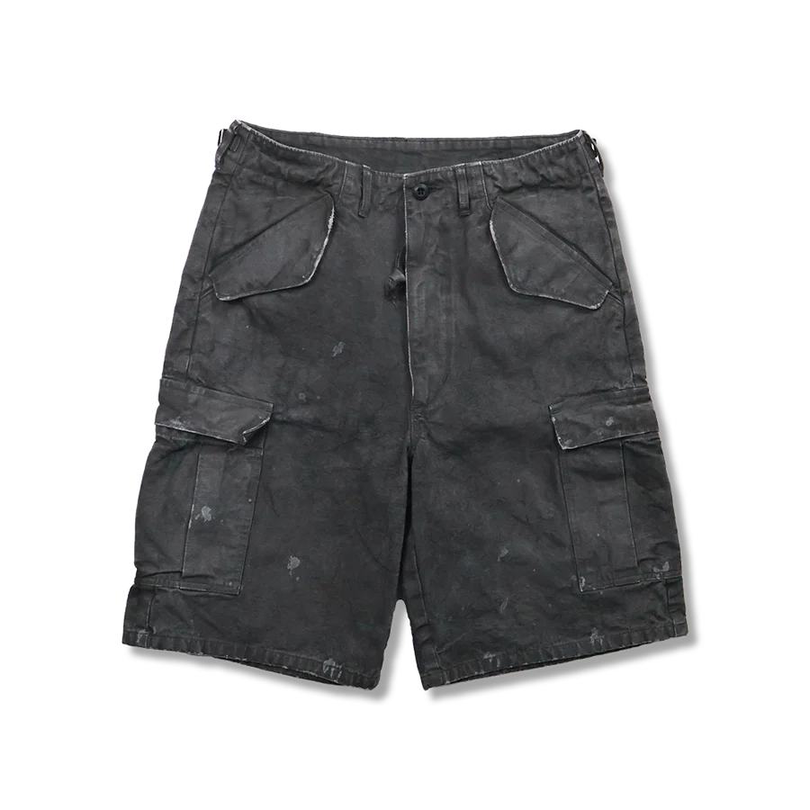 Fullcount 1144VE Tent Cloth Field Cargo Shorts VE (Vintage Effect) F.Blk